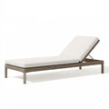 Lettino prendisole 200 x 65 cm in rattan sintetico tortora con schienale regolabile da esterno