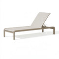Lettino prendisole 200 x 70 x 35 cm in alluminio beige con schienale regolabile per esterno