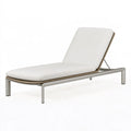 Lettino prendisole 200 x 70 cm in alluminio bianco con rivestimento intrecciato e schienale regolabile