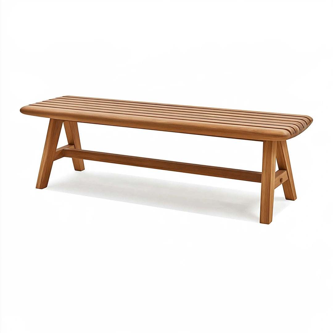 Panca 180 x 40 x 45 cm in legno marrone per ingresso stile moderno