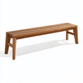 Panca 180 x 40 x 45 cm in legno marrone - seduta a listelli stile moderno